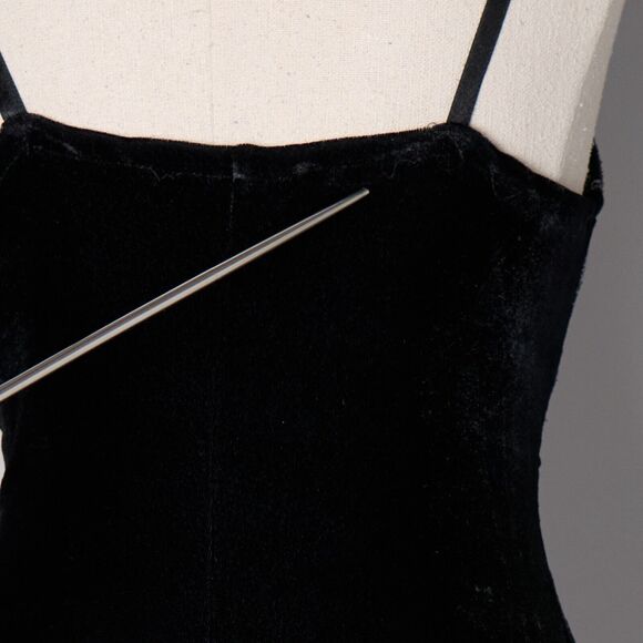 Vtg Y2K Helios Maxi Dress XS Velvet Witchy Goth Whimsigoth Fairy Grunge Floral - Picture 10 of 15